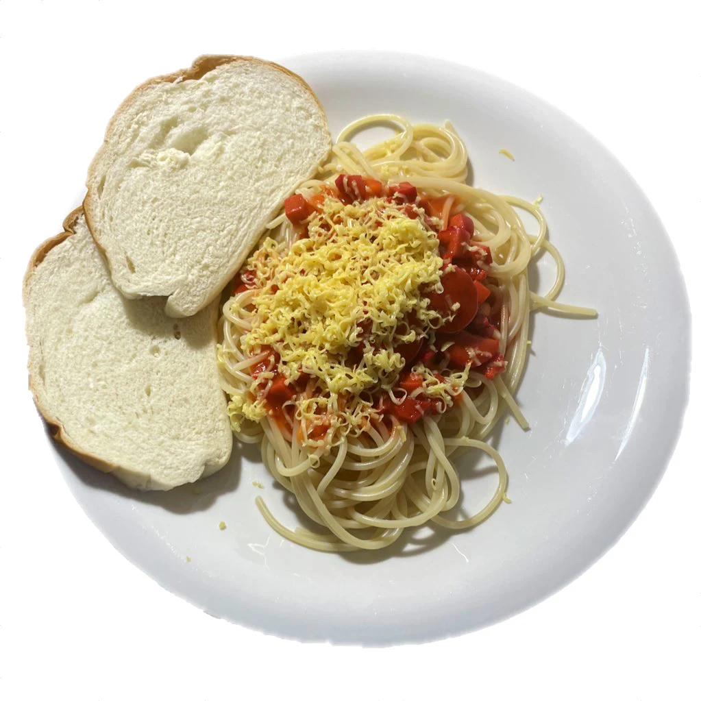 Pinoy Style Spaghetti With Left Over Ham